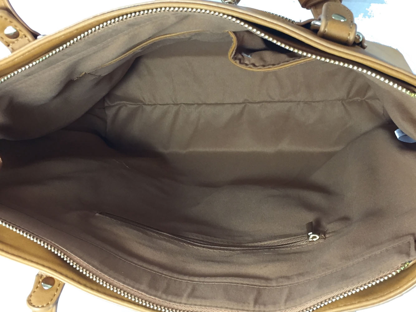 Zzfab 3 pcs Tote Bag Set Big Purse-Brown