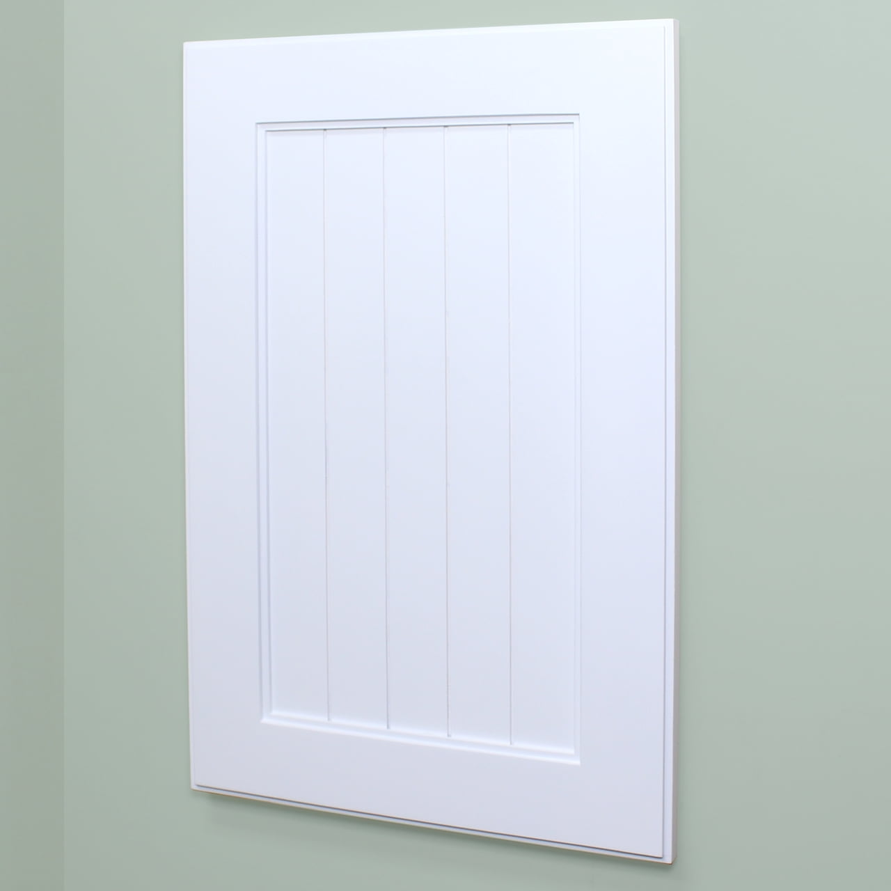14x24 White Shaker Beadboard Recessed Medicine with no mirror