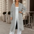 thumbnail image 2 of TIANZEN Fall/Winter Long Hooded Knit Cardigan – Stylish And Warm Outerwear With Pockets Women's Coats Jacket Women Thumb Holes Coats for plus Size Women, 2 of 8
