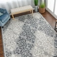 thumbnail image 6 of Superior Avita Oversized Modern Medallion Runner Rug, Platinum, 5' x 8', 6 of 6