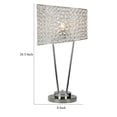 thumbnail image 3 of 27 Inch Table Lamp - Asymmetrical Crystal Shade - Dimmer Switch - Metal Finish, 3 of 5