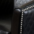thumbnail image 4 of Black Color - Quilted Leather - Living Room - Fashionable Seating Option, 4 of 4