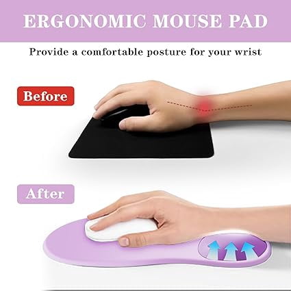 PIKACHY Ergonomic Wrist Rest Mouse Pad Silicone Gel Support Office Computer Pad