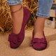 thumbnail image 5 of Zapatos de Verano Casuales para las Mujeres Versátiles de Moda de Tamaño Grande Tacón de Cuña Boca Poco Profunda Bowknot Zapatos de Cabeza Redonda Zapatos de Cuña Baja para las Mujeres, 5 of 8