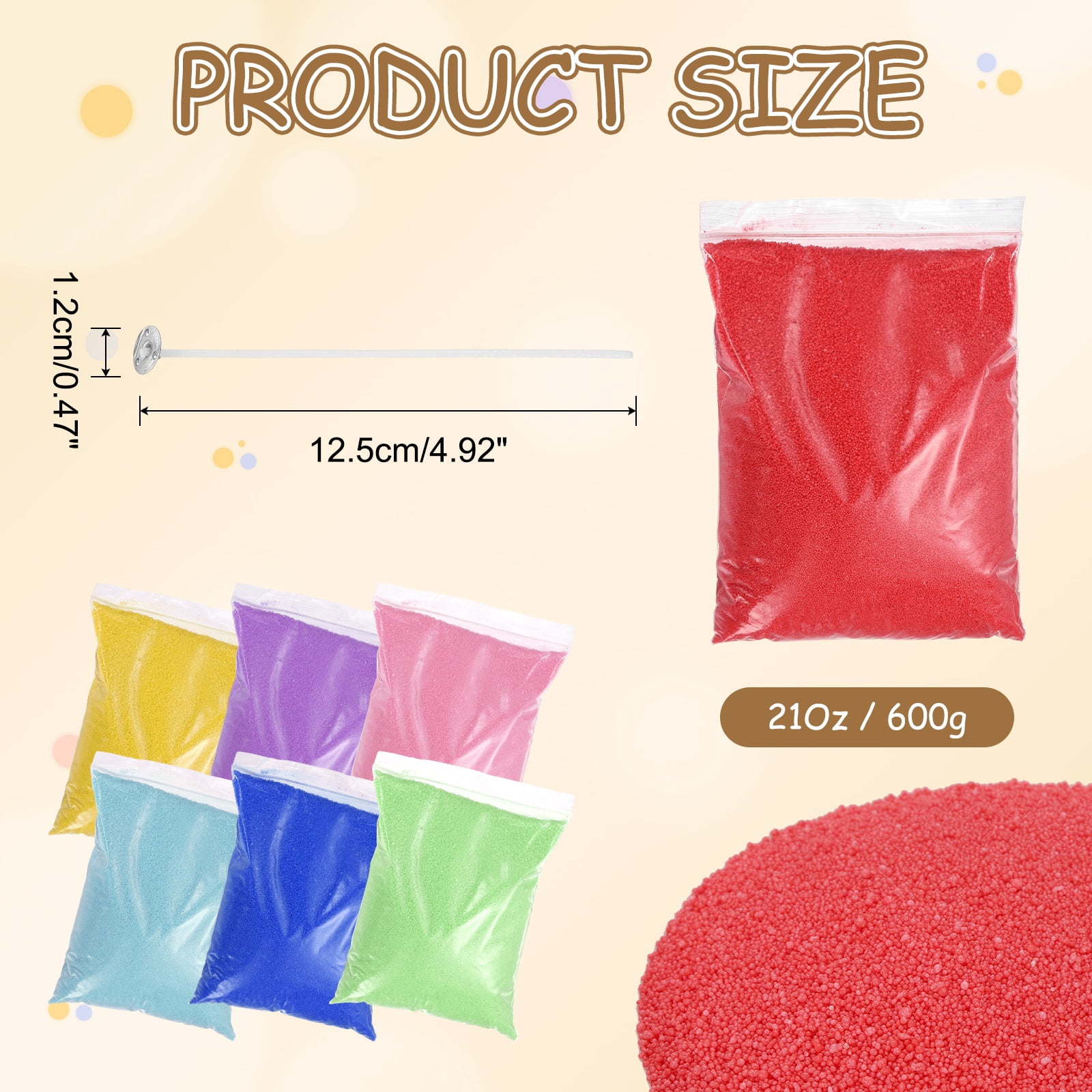 Pearled Sand Candles with 50 Pcs Wicks 21Oz / 600g Candle Beads Refillable Powder Sand Wax Making Kit for Thanksgiving Christmas Wedding Party DIY Home Crafts, Red