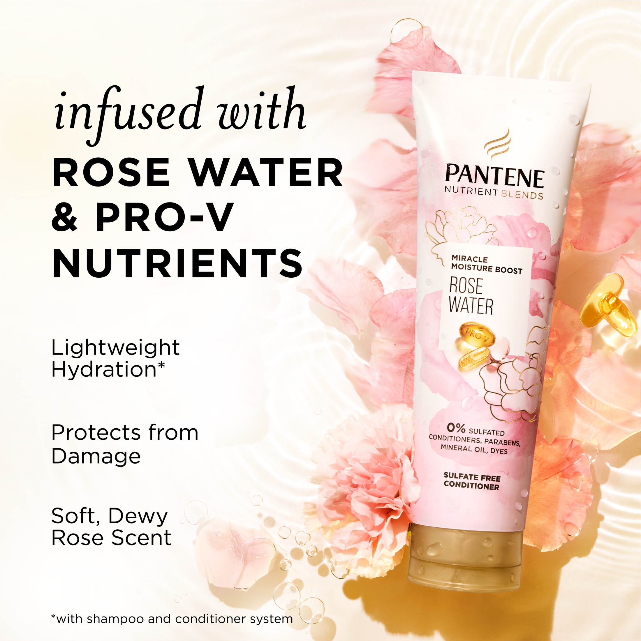 Pantene Nutrient Blends Rose Water Shampoo & Conditioner Set photo 2