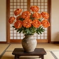 thumbnail image 6 of JHyouerji Artificial Flowers,Orange Artificial Peonies,Silk Peonies Flowers Bouquet for Centerpiece Table Wedding Party Home Decor, 6 of 7