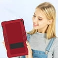 thumbnail image 6 of FIEWESEY for Fire HD 10 Case,Heavy-Duty Drop-Proof Shock-Resistant Rugged Protective case(with Stand) for All-New Amazon Fire HD 10 & Fire HD 10 Plus (11th Generation, 2021 Release)(Red/Black), 6 of 6