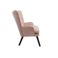 thumbnail image 4 of ARCTICSCORPION High Back Accent Chair, Comfortable Loveseat with Fabric Padded Seat, Modern High Back Rest Arm Sofa, Armchair with Wooden Legs for Living Room or Bedroom, Pink, 4 of 7