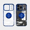 thumbnail image 2 of Designed for iPhone 17 Pro Max Case with Ring Stand, 360° Rotatable Holder Support Magnetic Car Mount Soft TPU Plating Shockproof Clear Rubber Phone Case For iPhone 17 Pro Max,Blue, 2 of 6