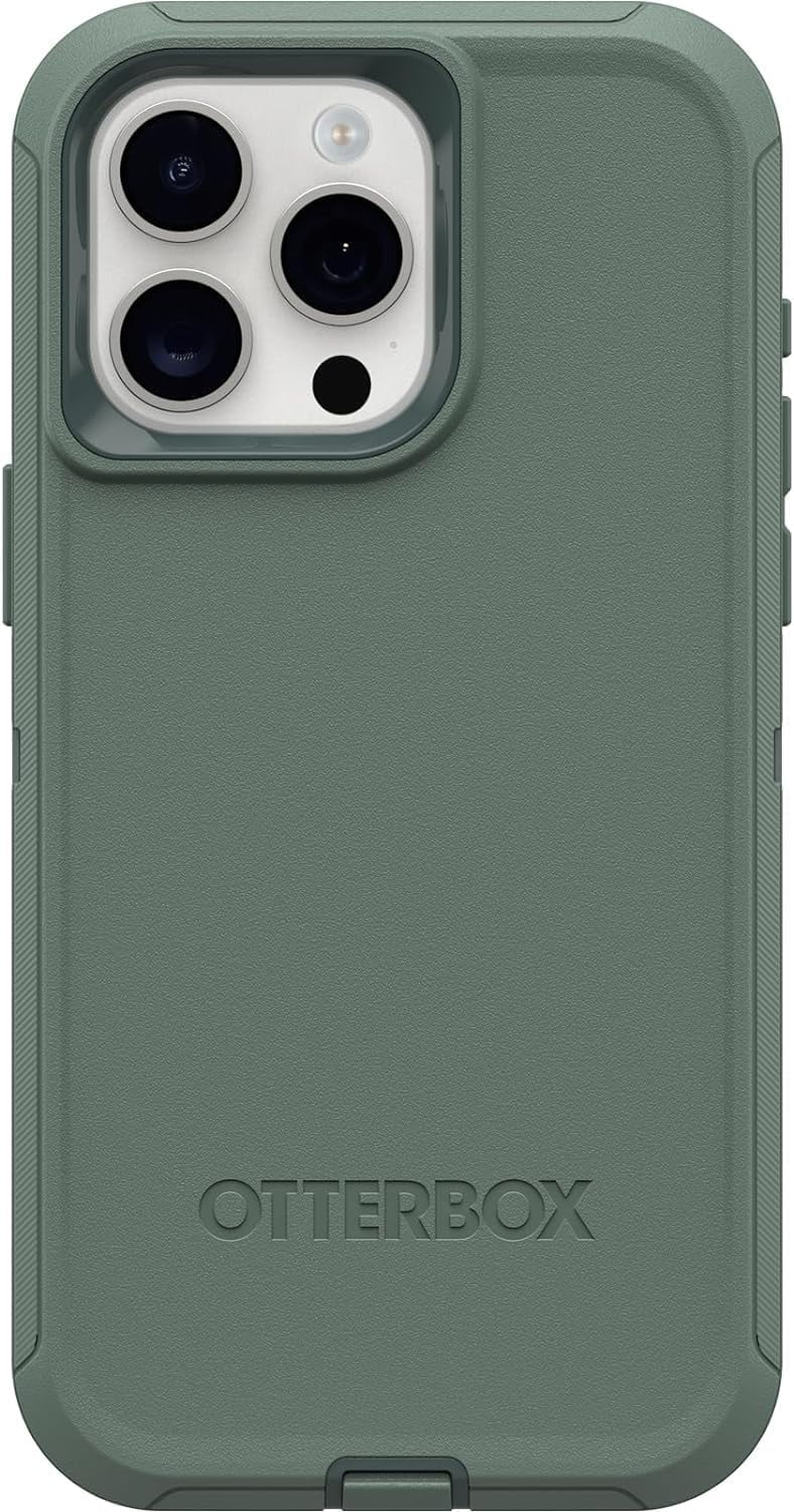 OtterBox Defender Series MagSafe Cell Phone Case for Apple iPhone 15 Pro Max, Green