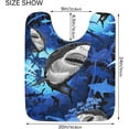 thumbnail image 6 of Coolnut Ocean Shark Bathroom Rug Rectangular Bath Mat Non Slip Bath Rugs Absorbent Shaggy Bathmats for Sink Shower 16" x 24" Home Decor, 6 of 7