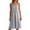 Gray, variant on Women's Cotton Spaghetti Strap Midi Dresses Adjustable Summer SunDresses Casual Boho Ruffle Dresses for Beach Vacation Outings