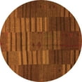thumbnail image 1 of Ahgly Company Indoor Round Abstract Orange Contemporary Area Rugs, 3' Round, 1 of 1