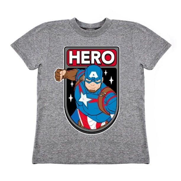 Playera Para Niño Marvel Avengers Cuello Redondo Manga Corta Talla 4 Gris Jaspe