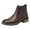 Coffee, variant on Ankle Cowboy Boots for Men Square Toe Western Chelsea Short Booties Casual Slip on Dress Shoes