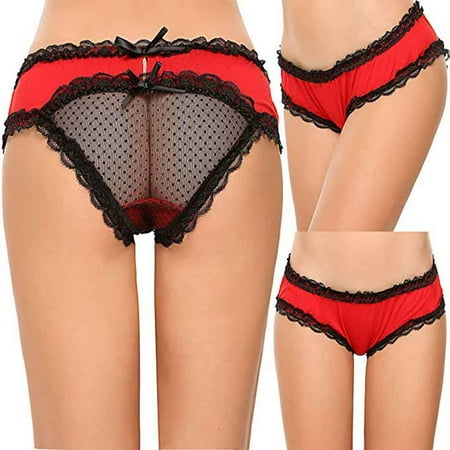 

TANGNADE Women Sexy Bowknot Lace Panties Lingerie Underwear Underpants