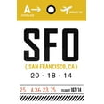thumbnail image 3 of San Francisco, California, SFO, Luggage Tag (100% Cotton Canvas Reusable Tote Bag), 3 of 3