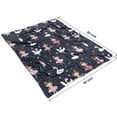 thumbnail image 4 of Dark Blue Ballerina Princess Pattern Blanket,Comfortable Soft Flannel Throw Blanket,All Season,Warm Lightweight Blankets for Sofa Bed Couch Living Room Chair,60"x80", 4 of 4