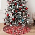 thumbnail image 5 of Rateoe Vintage Red Paisley Print Christmas Tree Skirt 30" for Xmas Holiday New Year Party Circle Tree Mat Ornaments Decoration, 5 of 7