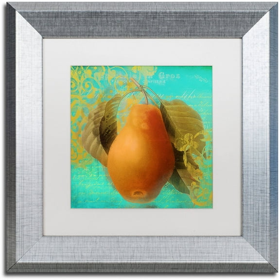 Trademark Fine Art "Glowing Fruits IV" Canvas Art by Color Bakery White Matte, Silver Frame