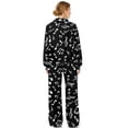 thumbnail image 2 of Xixirimido Music Notes Black Print Women's Sweatsuits 2 Piece Outfit Fall Fashion Airport Lounge Sets Long Sleeve Sweatshirt Wide Leg Sweatpants Plus Size Tracksuit, X-Large, 2 of 7