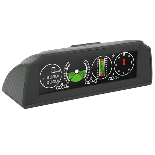 Medidor De Pendiente Gps Inclinómetro Indicador De Inclinación Del Automóvil GPS Medidor De Pendiente PMH KMH Inclinómetro HUD Pitch Tilt Angle Display Brújula Monitoreo De ANGGREK GPS Inclinometer