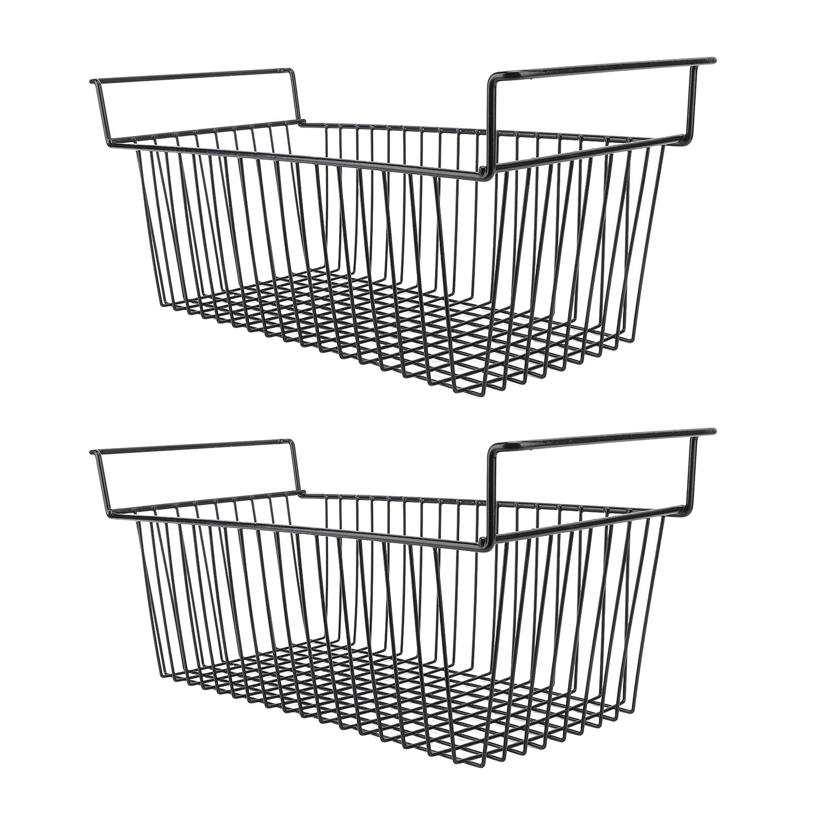 UMDONX - 2 Paniers Congélo Empilables Avec Poignées - Bacs Métal Blancs Pour Mieux Organiser Ton Frigo Ou Congélateur Coffre