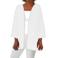 thumbnail image 2 of Sakmal Spring Coats for Women Elbow-Length Cover-Up White Flowy Cardigan Loose Fit Solid Jackets for Girls, 2 of 5