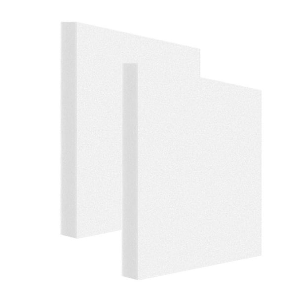 2 láminas de espuma rígida recortables para bases de dioramas y maquetas de manualidades. Blanco 40x30x2CM