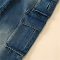 thumbnail image 4 of Ruyang Little Girls Aesthetic Baggy Ripped Jeans Star Straight Wide Leg Denim Pants Kids Y2K Cute Fashion Flare Trousers, 4 of 9