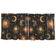 thumbnail image 7 of Yayeee Kitchen Curtains Tier Set of 2 Light Filtering 57"x24" Over Sink Window Panels, Sun Moon and Stars Pattern, 7 of 7