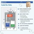thumbnail image 5 of Ozark River Manufacturing Premier 1, Portable Sink Hand Wash Station, 110V, Maple Laminate Cabinet-Laminate Countertop-Stainless Basin, 5 of 10