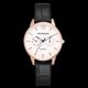 thumbnail image 2 of Reloj redondo de piel sintética para mujer con movimiento de cuarzo para un estilo empresarial elegante en oro rosa, 2 of 3