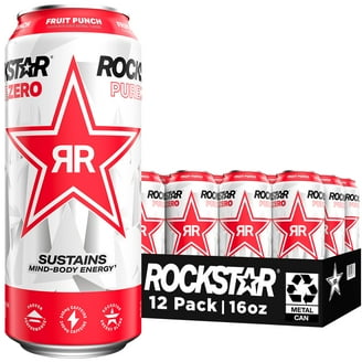 Rockstar Perfect Berry Pink Energy Drink 16 Oz Cans - Pack of 24