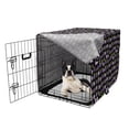 thumbnail image 5 of Vegetable Dog Crate Cover, Cartoonish Eggplants with Flowers, Easy to Use Pet Kennel Cover Small Dogs Puppies Kittens, 7 Sizes, Charcoal Grey Eggplant, by Ambesonne, 5 of 6