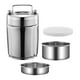 thumbnail image 5 of Fiambrera de acero inoxidable Macarena caja Bento 2 compartimentos 1,9 L plateado, 5 of 8