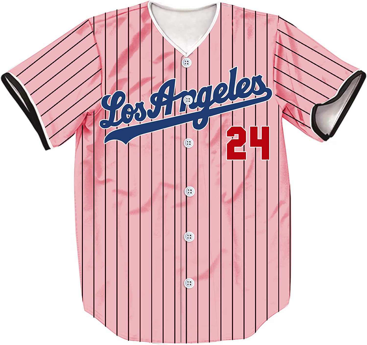 TIFIYA Los Angeles 99/23/24 Stripes Baseball Jersey La Baseball Team Shirts for Men/Women/Young