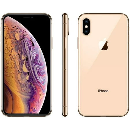 Used Apple iPhone XS 64GB 5.8" 4G LTE Fully Unlocked, Gold (Used)