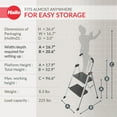 thumbnail image 2 of Hailo Folding 2 Step Non-Slip Stool for Home and Kitchen, K71, Silver/Black, 2 of 12