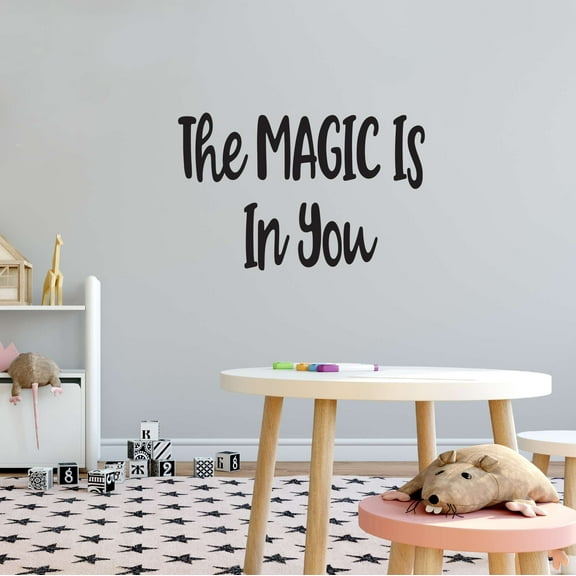Girls The MAGIC is in you Inspirational Quotes & Sayings Wall Decal Decoration Magical Vibes Motivational Confidence Quote Art Lasts Years and Easily Removable - Size: 10 In(W) x 6 In(H)
