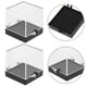 thumbnail image 5 of Caja cuadrada transparente de 4 piezas para colecciones de rocas, vitrina multifuncional para exhibir muestras de minerales de cristal, caja de almacenamiento para joyas, conchas y piedras preciosas., 5 of 6