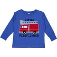 thumbnail image 3 of Inktastic Red Fire Little Firefighter Boys or Girls Long Sleeve Toddler T-Shirt, 3 of 5