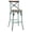 Sky & Oak, variant on Bowery Hill Bar Stool with Wooden Seat in Turquoise and Oak Steel Frame