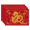 thumbnail image 1 of Napperon de Fête du Printemps Année Napperon Chinois Année Déguisement de Table 4 Pcs Napperons Foncés Petit Napperon Rond Napperon de Table Extérieur Mise de Table pour 6 Napperons Tissés Mise de Table Extérieure pour 4 Napperons de Table, 1 of 8