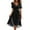 Black Wedding Guest Dresses For Women Chiffon-A9, variant on Women Short Sleeve Deep V-Neck Casual Long Dress Chiffon Pleated Waist Tie Maxi Dresses Dark Green 2XL