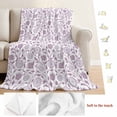 thumbnail image 5 of Purple Flowers Blanket Soft Cozy Warm Throw Blanket for Couch, Plush Fuzzy Flannel Fleece Blankets for Sofa, Vintage Country Plants Floral Herbs Bed Blankets Lightweight Gifts for Women, 50"x80", 5 of 9