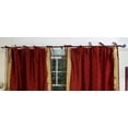 thumbnail image 2 of Rust  Tie Top  Sheer Sari Curtain / Drape / Panel   - 80W x 84L - Pair, 2 of 2