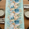 thumbnail image 5 of Table Runners 70 Inches Long Dress Scarves, Beach Coastal Teal Farmhouse Coffee/Dining/Kitchen Table Decor, Holiday Table Runner, Nautical Shell Starfish Coral Summer 13x70 Inch, 5 of 9
