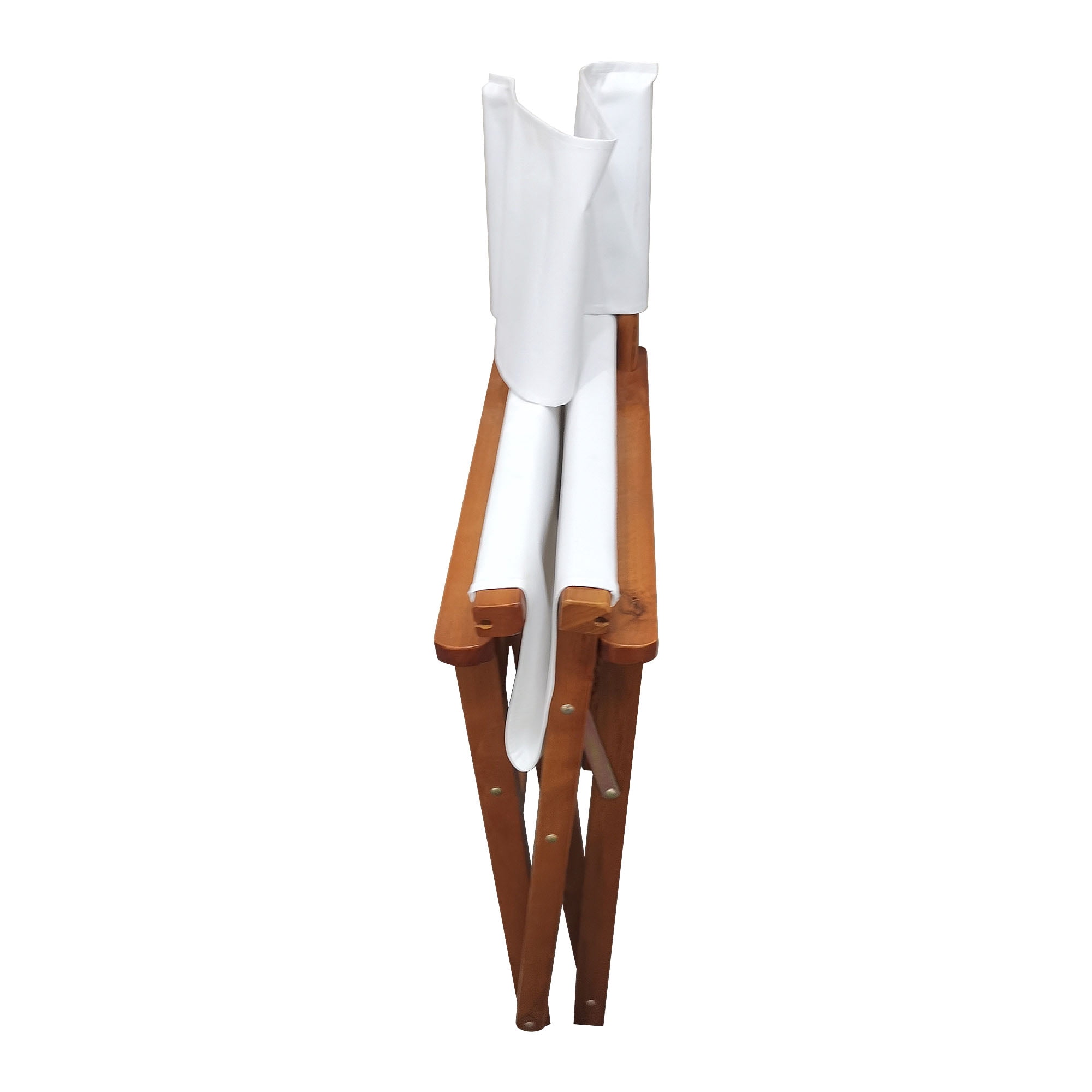 Outdoor Folding Chairs, Director Chairs, Wooden Canvas Folding Director Chair, Set of 2 Chairs with Solid Populus Wood Frame, Foldable Design for Patio Garden Camping Events, Natural